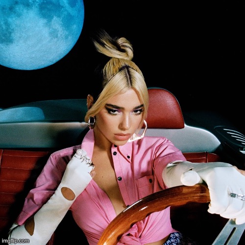 Success Kid Dua Lipa | image tagged in dua lipa driving | made w/ Imgflip meme maker