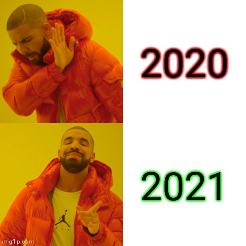 Drake Hotline Bling | 2020; 2021 | image tagged in memes,drake hotline bling | made w/ Imgflip meme maker