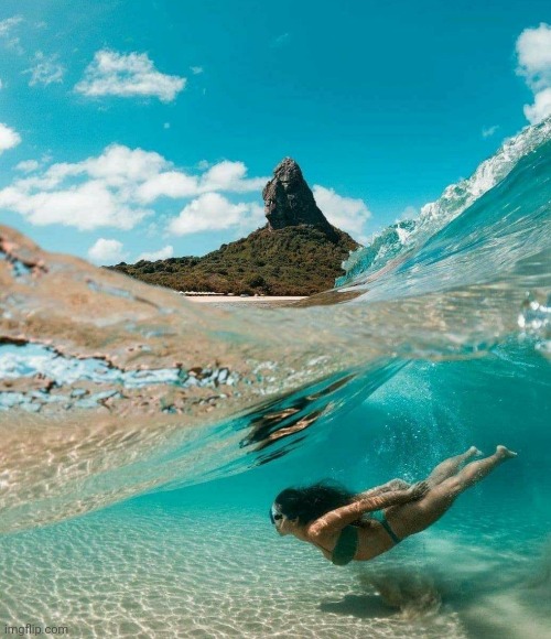 Beautiful Brazil | image tagged in brazil,swimming,awesome,pic | made w/ Imgflip meme maker