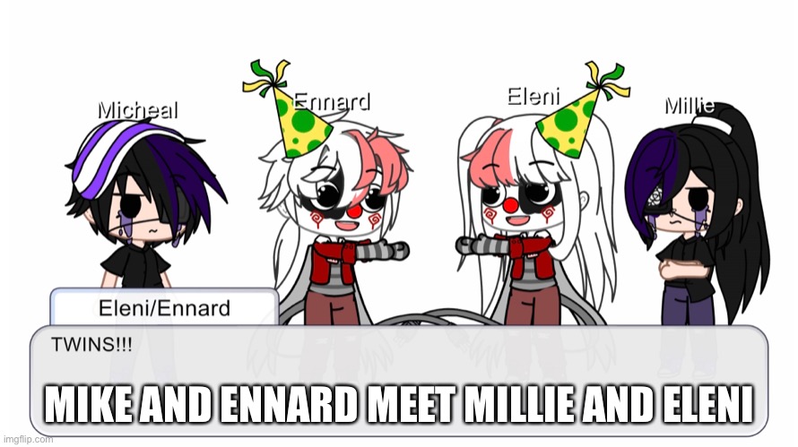 UwU | MIKE AND ENNARD MEET MILLIE AND ELENI | made w/ Imgflip meme maker