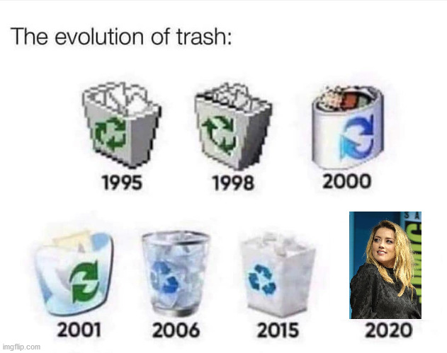 Amber Turd should be sentenced to life in prison without perole | image tagged in the evolution of trash,amber heard,dank memes,funny memes,memes | made w/ Imgflip meme maker