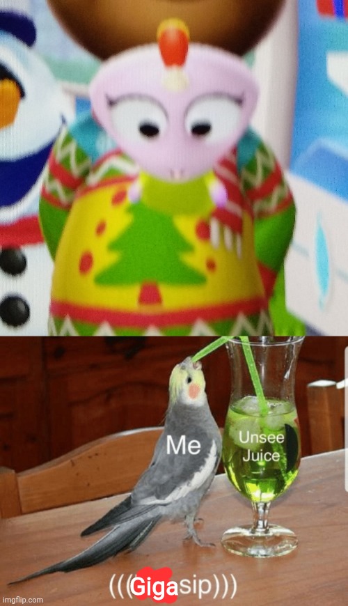 Squeezed Sugar |  Giga | image tagged in unsee juice,my talking tom 2,sugar,cursed image | made w/ Imgflip meme maker