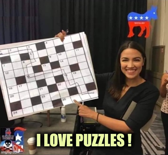 Alexandria Cortez - Puzzle Master | I LOVE PUZZLES ! | image tagged in alexandria cortez - puzzle master | made w/ Imgflip meme maker