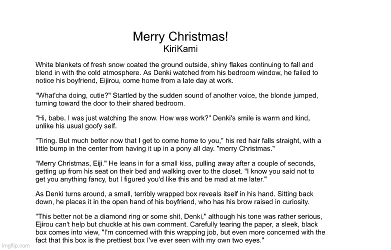 On a discord server, I got this for Christmas, this is part of it (It’s KamiKiri, not s m u t) | made w/ Imgflip meme maker