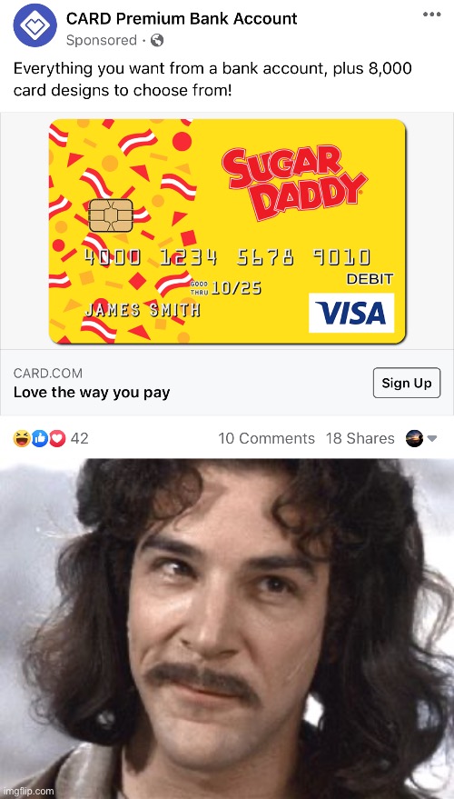 Not the card to have | image tagged in i do not think that means what you think it means,sugar daddy | made w/ Imgflip meme maker