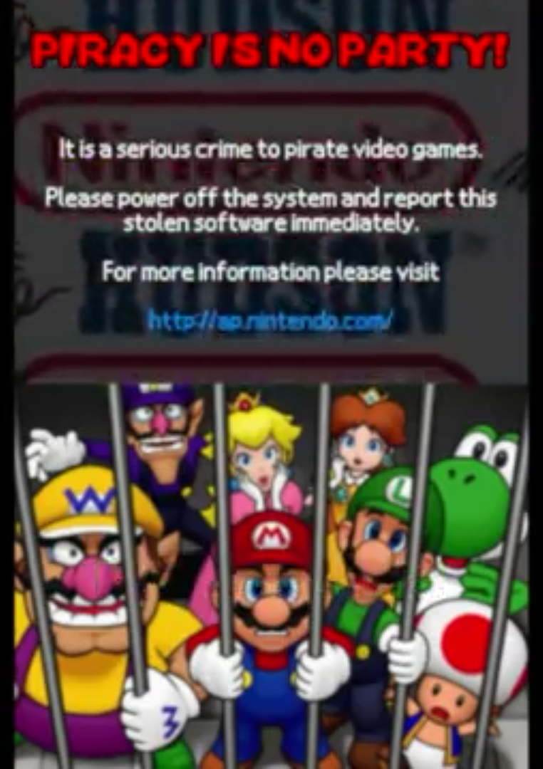 Mario Party DS Piracy Warning Blank Meme Template