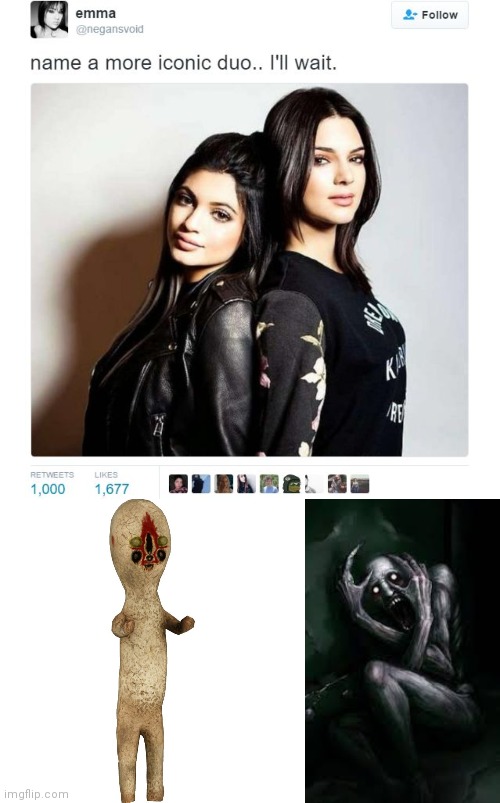 image tagged in name a more iconic duo,scp 173,scp 096 covering face,scp meme,scp | made w/ Imgflip meme maker