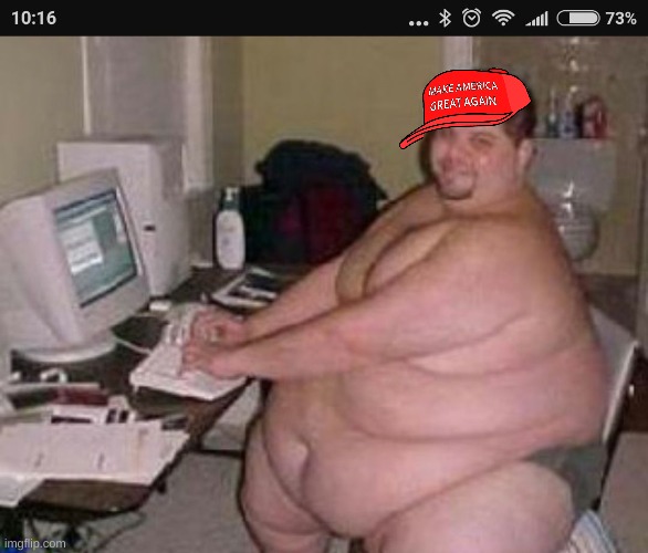 Fat man at work | image tagged in fat man at work | made w/ Imgflip meme maker