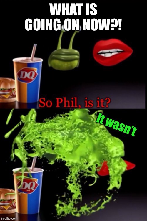 So Phil is it? (It wasn’t) | WHAT IS GOING ON NOW?! | image tagged in so phil is it it wasn t | made w/ Imgflip meme maker