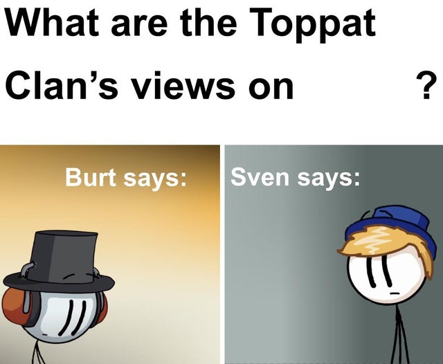 High Quality Toppat clan views on Blank Meme Template