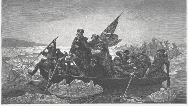 George Washington Crossing the Delaware Christmas Blank Meme Template