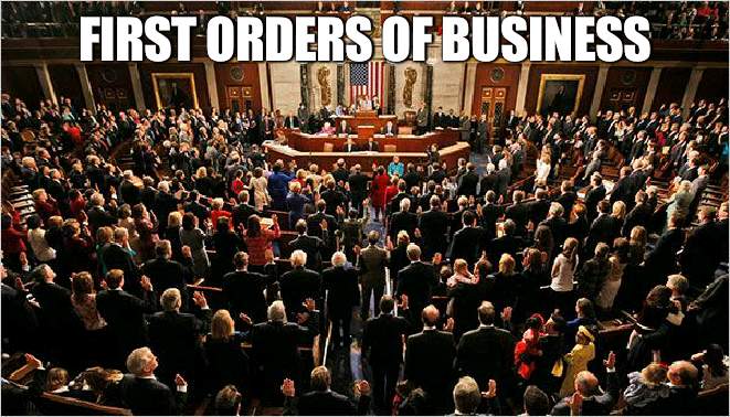 Discussion in comments | FIRST ORDERS OF BUSINESS | image tagged in congress,discussion | made w/ Imgflip meme maker