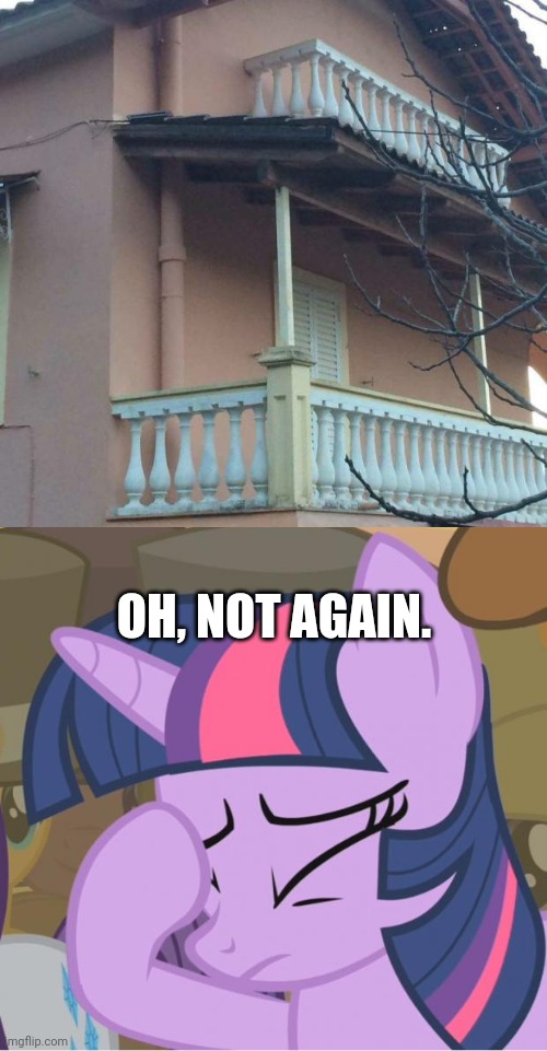 Oh, Come on, Why?! | OH, NOT AGAIN. | image tagged in mlp twilight sparkle facehoof,you had one job,task failed successfully,memes,funny | made w/ Imgflip meme maker