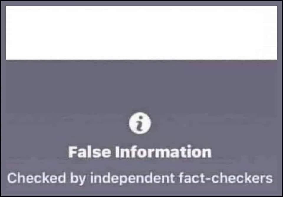 High Quality false information checked by independent fact-checkers Blank Meme Template