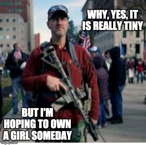 WHY, YES, IT IS REALLY TINY BUT I'M HOPING TO OWN A GIRL SOMEDAY | made w/ Imgflip meme maker