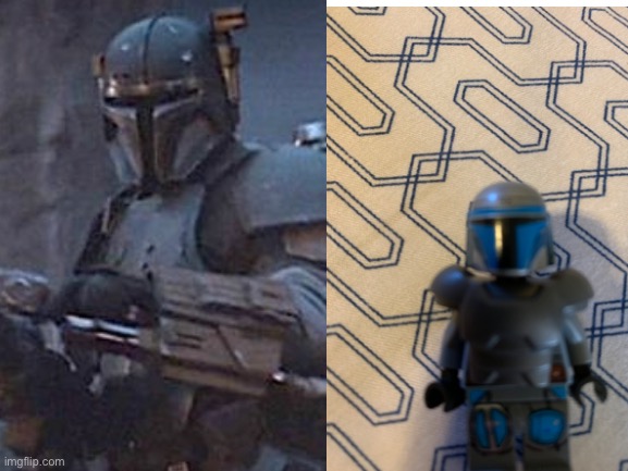 I am aware the colors aren’t the same, but I made this. | image tagged in the mandalorian,heavy,lego,star wars,lego star wars,memes | made w/ Imgflip meme maker