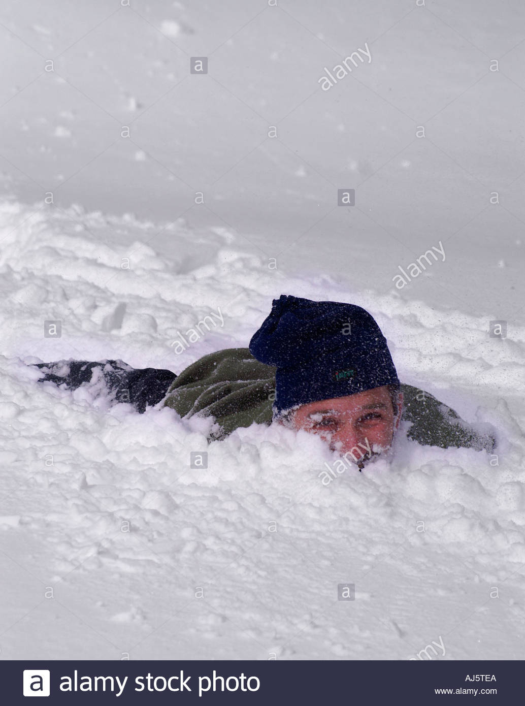 High Quality MAN BURIED IN SNOW Blank Meme Template