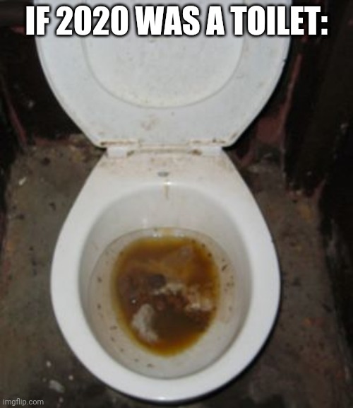 ? | IF 2020 WAS A TOILET: | image tagged in very dirty toilet | made w/ Imgflip meme maker