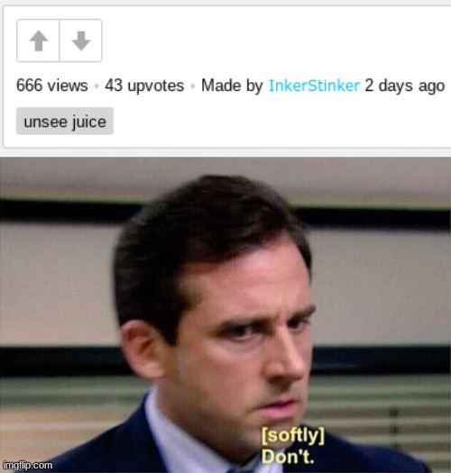 image tagged in demon,michael scott don't softly | made w/ Imgflip meme maker