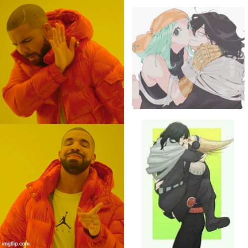 erasermic is better then eraserjoke (only mha/bnha will get it) | image tagged in memes,drake hotline bling | made w/ Imgflip meme maker