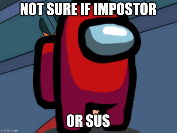 Sus? | NOT SURE IF IMPOSTOR; OR SUS | image tagged in among us blame | made w/ Imgflip meme maker