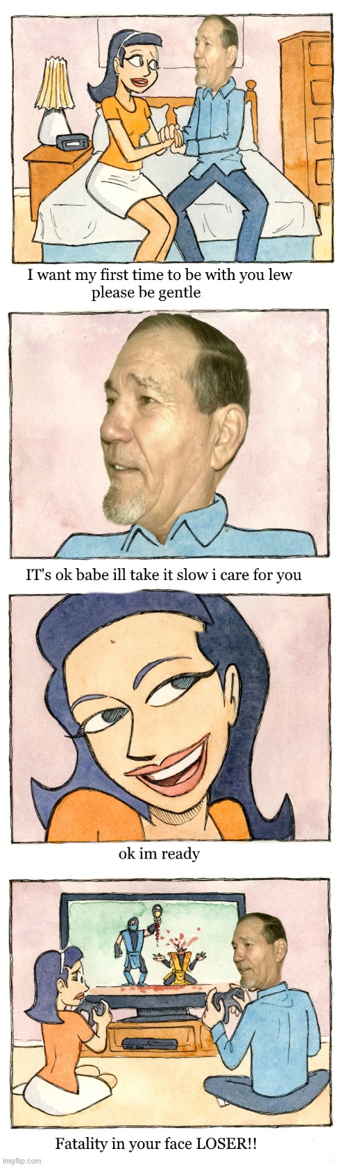 her first time | made w/ Imgflip meme maker