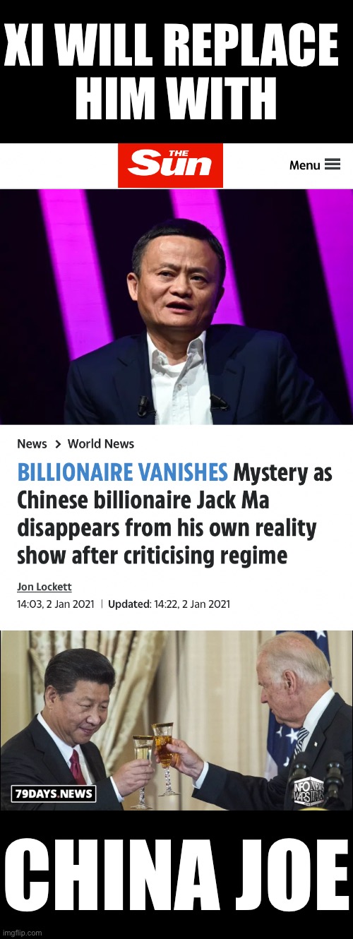 China Joe, Communist China’s new reality TV star! | XI WILL REPLACE 
HIM WITH; CHINA JOE | image tagged in joe biden,creepy joe biden,corrupt,government corruption,election fraud,voter fraud | made w/ Imgflip meme maker