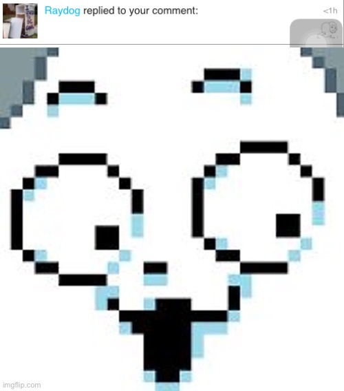 Eyyy he replied | image tagged in temmie,undertale,raydog,imglfip,tem,memes | made w/ Imgflip meme maker