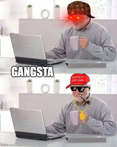 Gangsta | GANGSTA | image tagged in memes,hide the pain harold | made w/ Imgflip meme maker