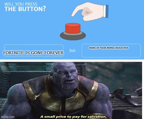 Would you press the button? Blank Template - Imgflip