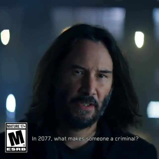 Keanu Reeves In 2077, what makes someone a criminal? Blank Meme Template