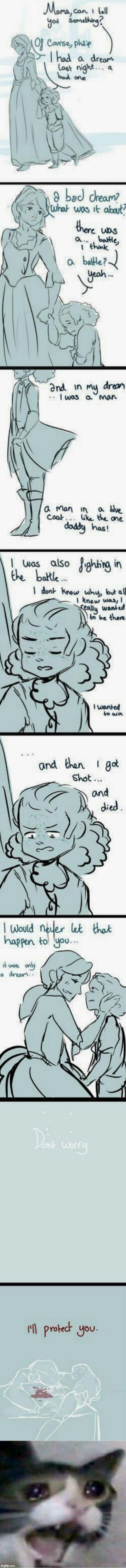 not my art btw | image tagged in crying cat,cri,sadness,hello darkness my old friend | made w/ Imgflip meme maker