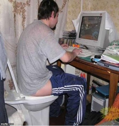 Toilet Computer | image tagged in toilet computer | made w/ Imgflip meme maker