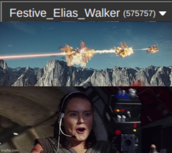 image tagged in 575757,star wars triple kill | made w/ Imgflip meme maker