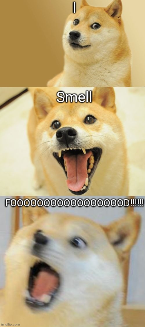 Okay :):):) | I; Smell; FOOOOOOOOOOOOOOOOOD!!!!!! | image tagged in bad pun doge | made w/ Imgflip meme maker