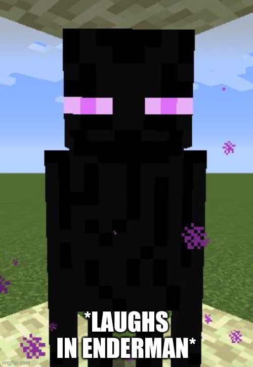 Enderman | *LAUGHS IN ENDERMAN* | image tagged in enderman | made w/ Imgflip meme maker