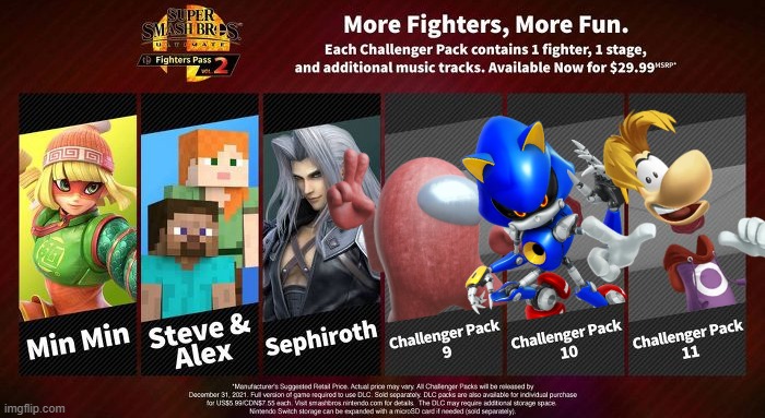 New template! | image tagged in fighters pass vol 2 with sephiroth,super smash bros,dlc | made w/ Imgflip meme maker