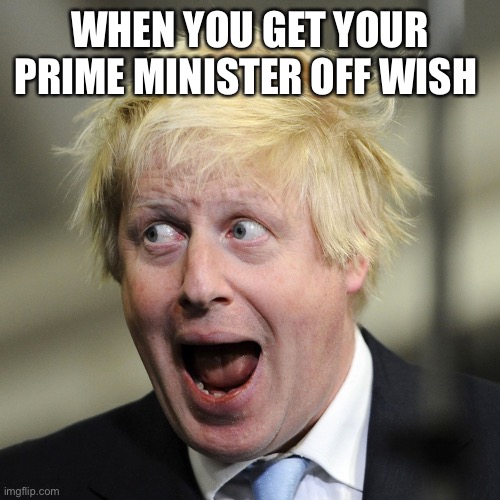 Boris | WHEN YOU GET YOUR PRIME MINISTER OFF WISH | image tagged in boris johnson | made w/ Imgflip meme maker