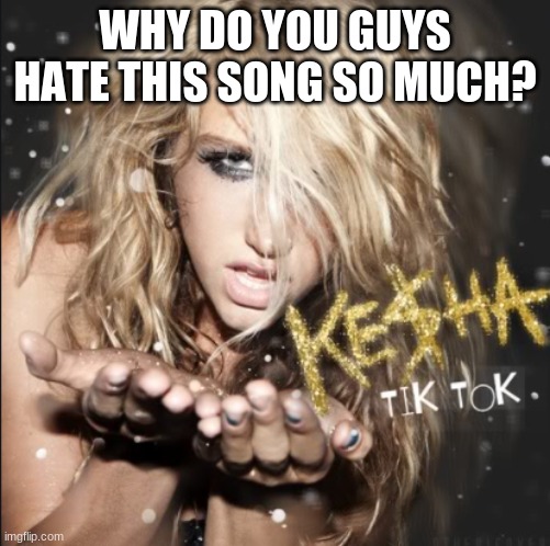 Imma get so much hate from this XD | WHY DO YOU GUYS HATE THIS SONG SO MUCH? | image tagged in tik tok | made w/ Imgflip meme maker