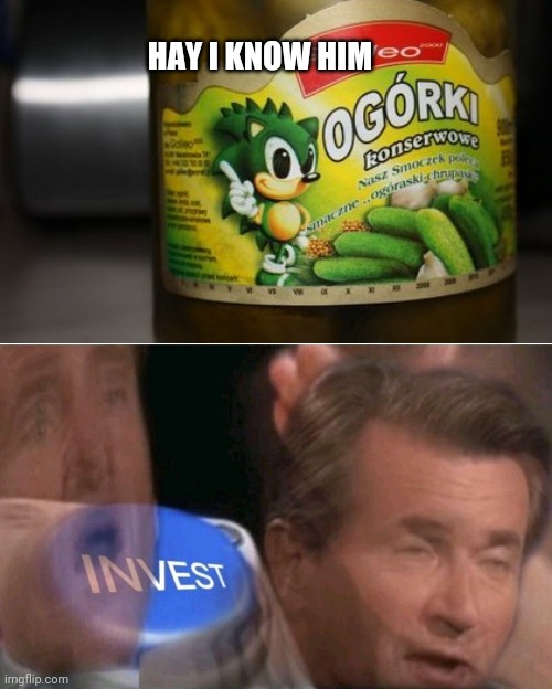 Hay that sonic | HAY I KNOW HIM | image tagged in invest | made w/ Imgflip meme maker