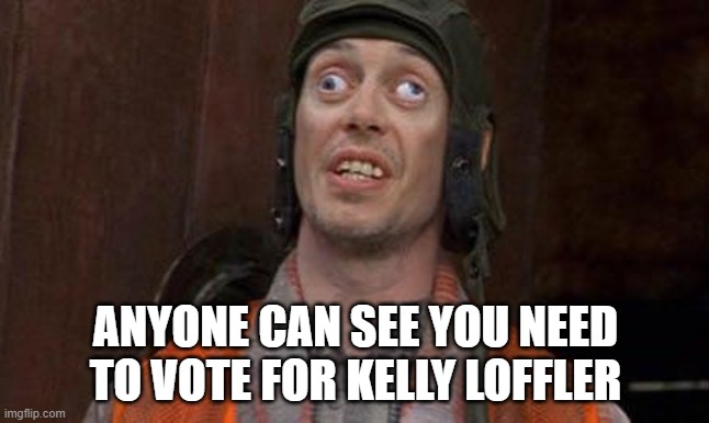 ANYONE CAN SEE YOU NEED TO VOTE FOR KELLY LOFFLER | made w/ Imgflip meme maker