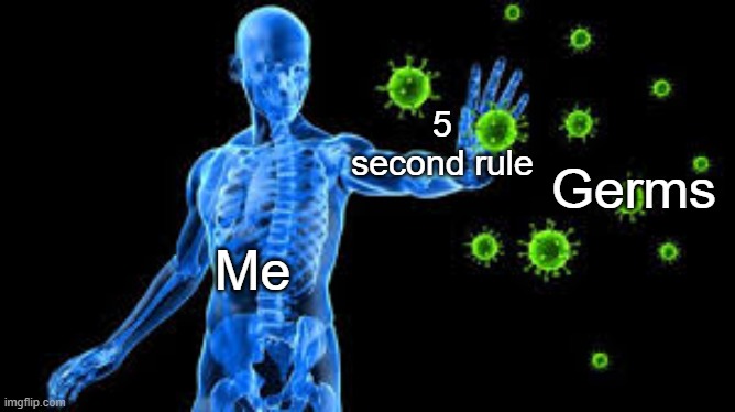 The force | Me 5 second rule Germs | image tagged in the force | made w/ Imgflip meme maker