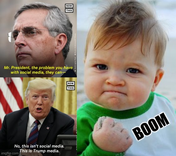 BOOM | image tagged in memes,success kid original,donald trump approves,liberal hypocrisy,voter fraud,stop the steal | made w/ Imgflip meme maker