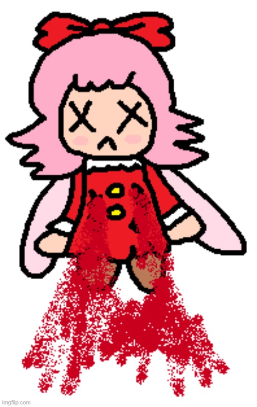 Ribbon Getting Stabbed | image tagged in kirby,ribbon,funny,death,gore,blood | made w/ Imgflip meme maker