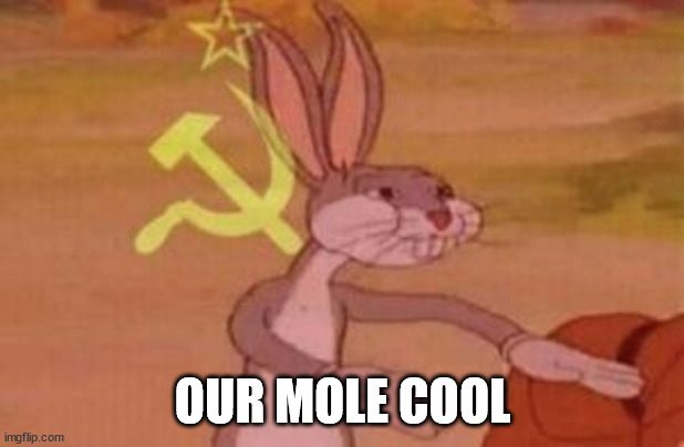 our | OUR MOLE COOL | image tagged in our | made w/ Imgflip meme maker