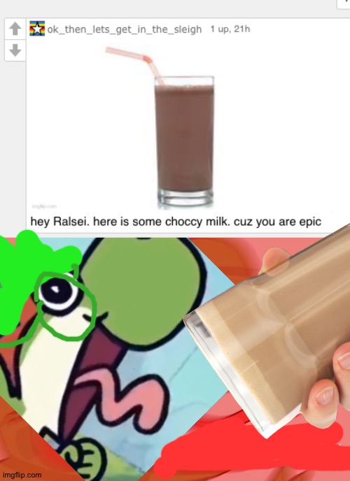 CHOCCY MILK! | image tagged in deltarune,undertale,ask ralsei,ralsei,memes,choccy milk | made w/ Imgflip meme maker