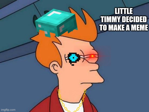 LITTLE TIMMY NO! | LITTLE TIMMY DECIDED TO MAKE A MEME | image tagged in memes,futurama fry | made w/ Imgflip meme maker