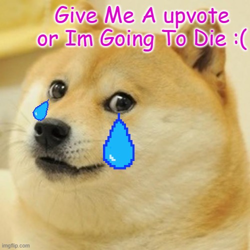 SAVE DOGE | Give Me A upvote or Im Going To Die :( | image tagged in memes,doge | made w/ Imgflip meme maker