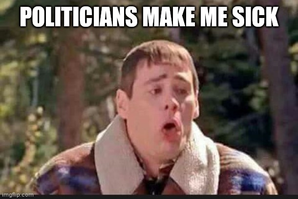 Lloyd almost throwing up | POLITICIANS MAKE ME SICK | image tagged in lloyd almost throwing up | made w/ Imgflip meme maker
