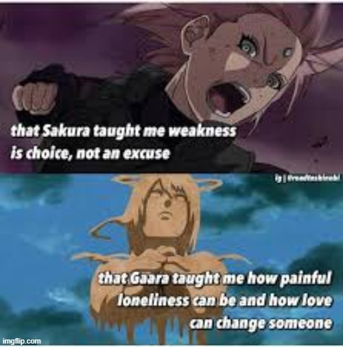 Sakura's Quote | image tagged in naruto shippuden,leonardo inception extended,sakura,naruto sasuke and sakura | made w/ Imgflip meme maker